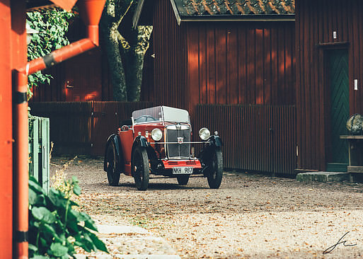 Old car in Gamla Stan, Lidköping, Sweden